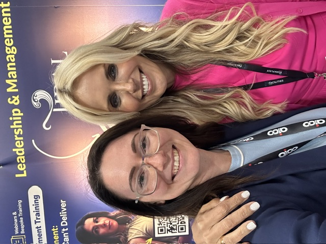 Monica with Caroline Strawson at The Health & Safety Event in Birmingham